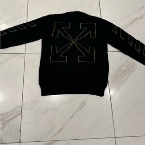Off-white knit black sweater size small perfect condition